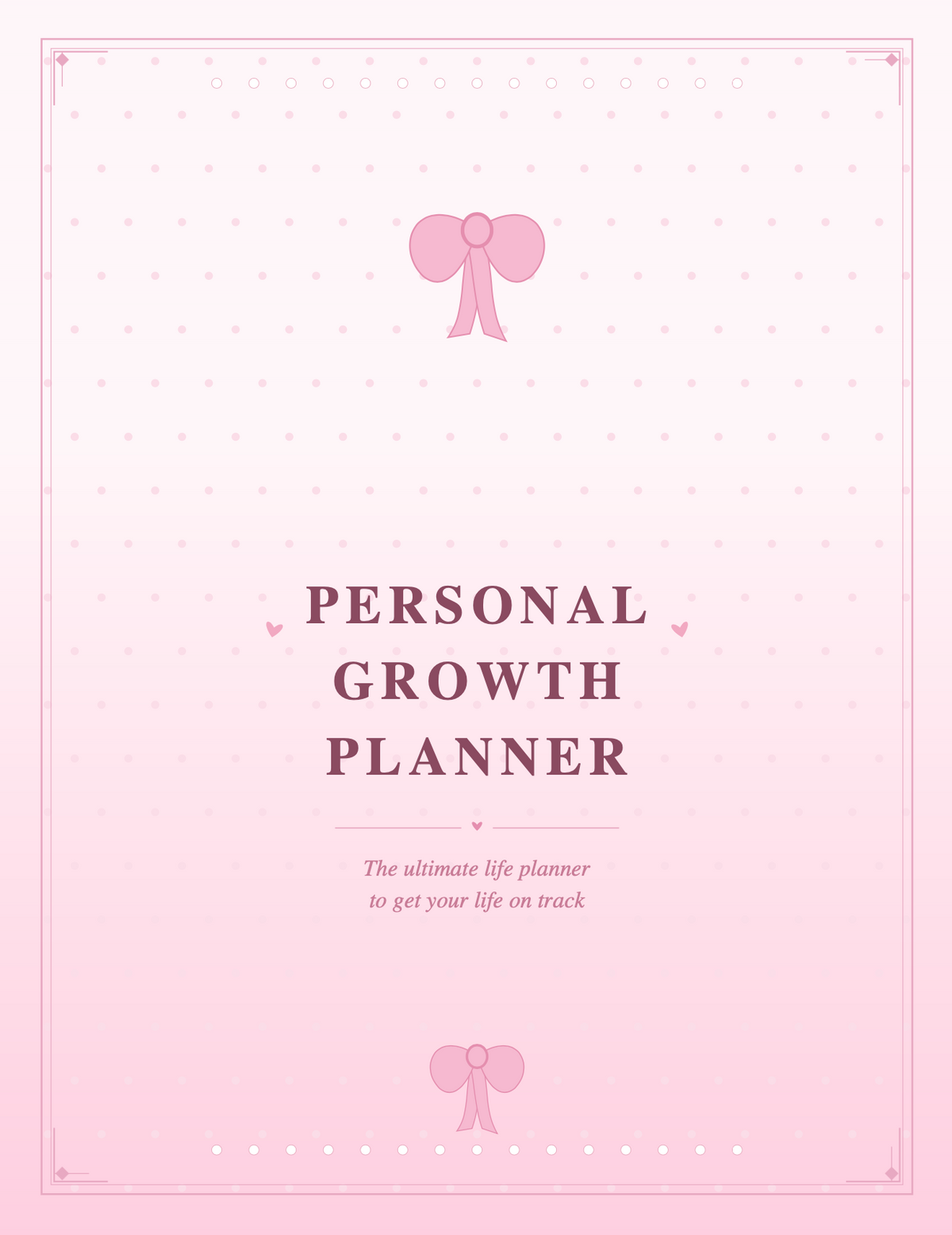 Personal growth planner digital self-improvement and goal setting planner
