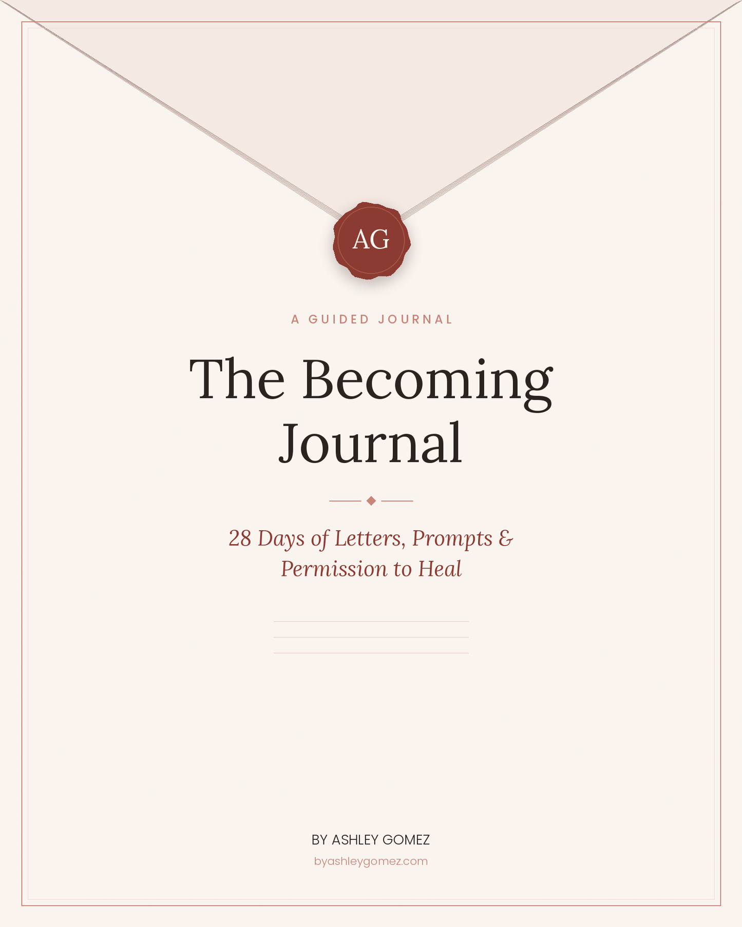 The Becoming Journal 28-day guided healing and self-love journal for women