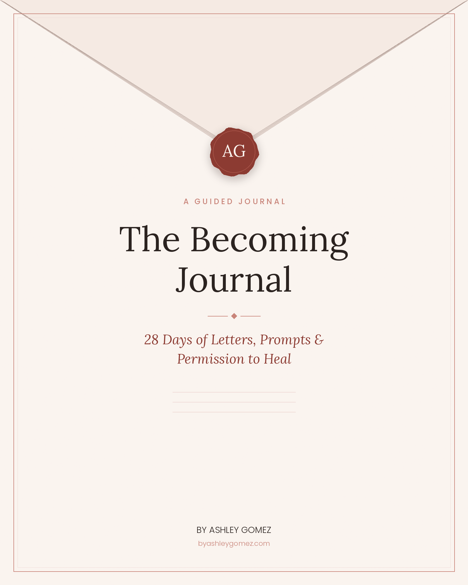 The Becoming Journal 28-day guided healing and self-love journal for women