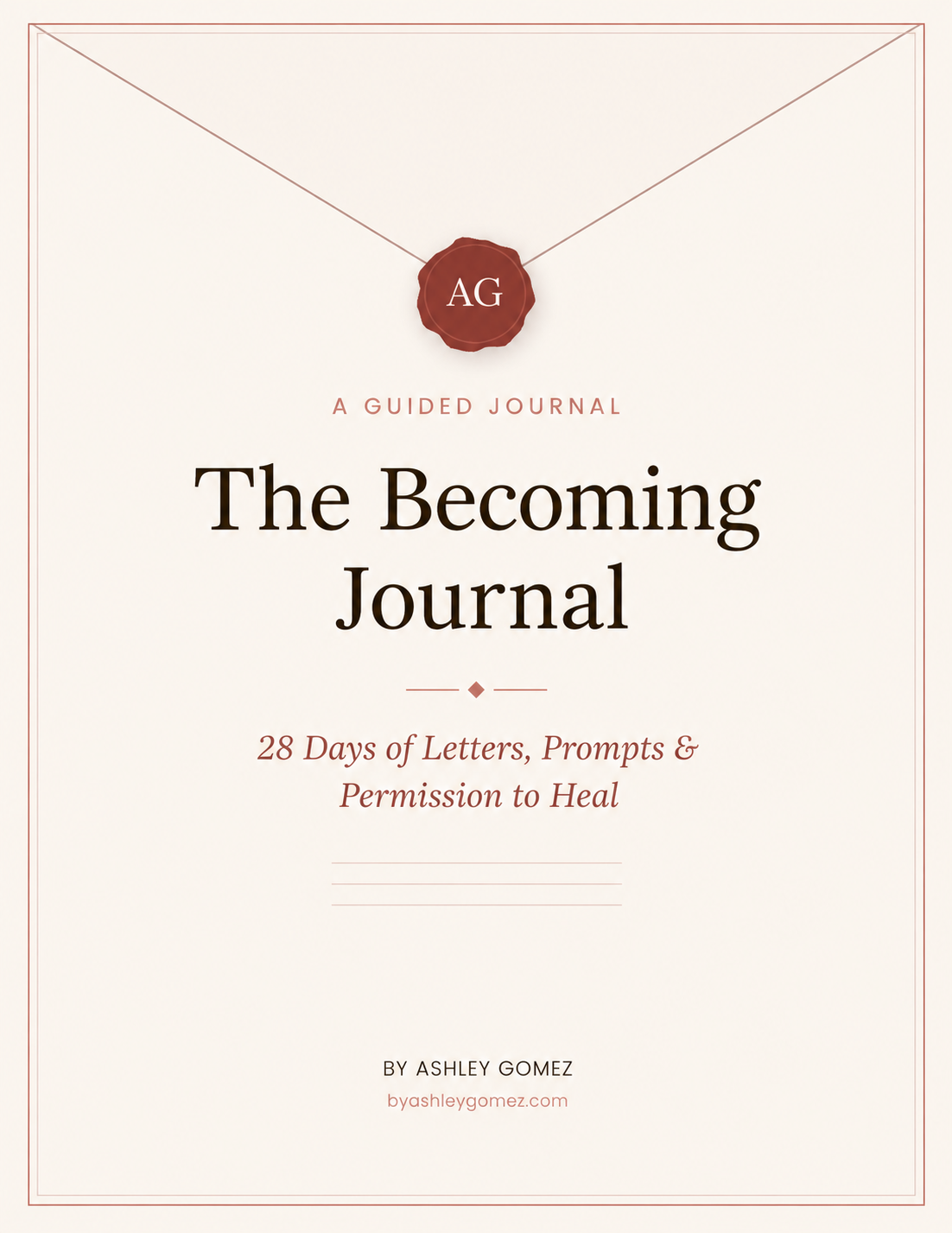The Becoming Journal 28-day guided healing and self-love journal for women